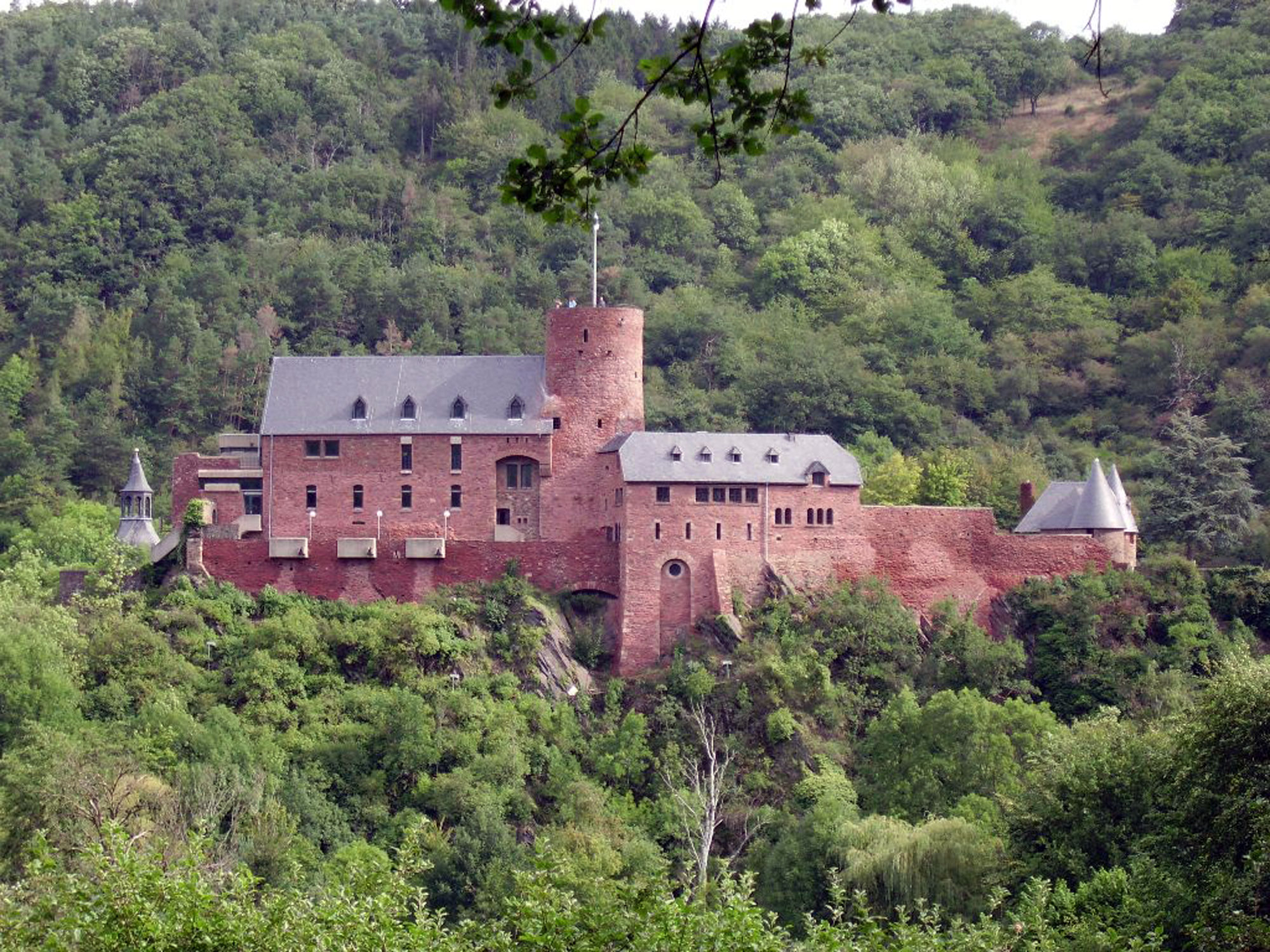 Burg Hengebach von Wald umgeben